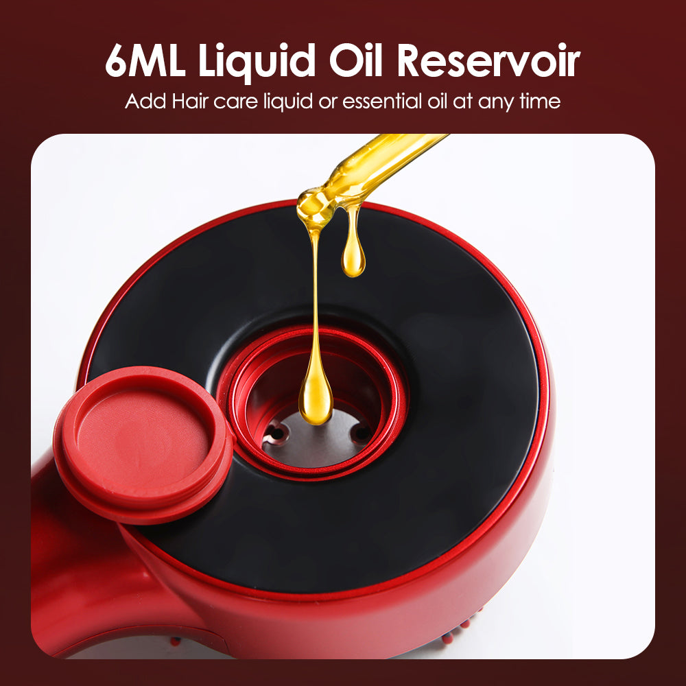 Peine de masaje con vibración eléctrica, peine portátil para folículos capilares, aceite para el cuero cabelludo, aplicador líquido