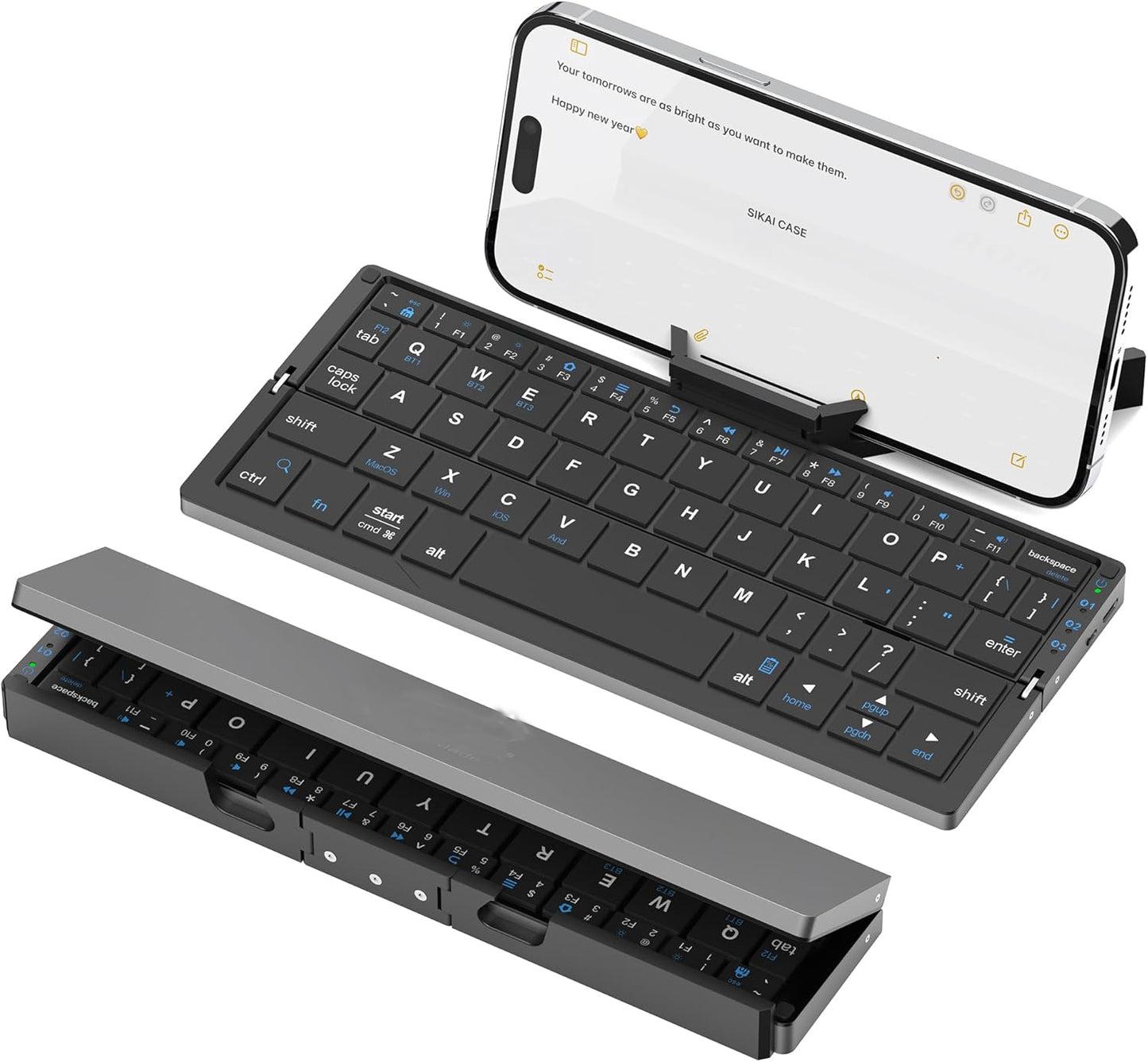Mini Teclado Plegable Bluetooth teclado Bluetooth recargable para ordenador portátil iPad teléfono Mini teclado