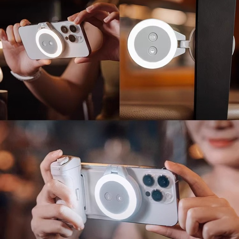 Mini Luz LED Magnética para selfies 3 modos de brillo ajustable para teléfono inteligente